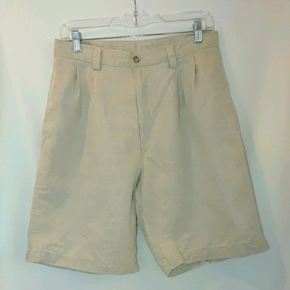 Dockers ReCode Linen Shorts Vintage Pleated High - Picture 2 of 11